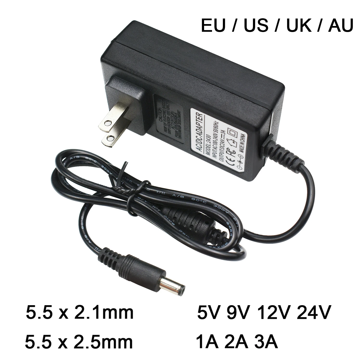 Outdoor Power Supply 12V - AC110-240V à DC 5V 9V 12V