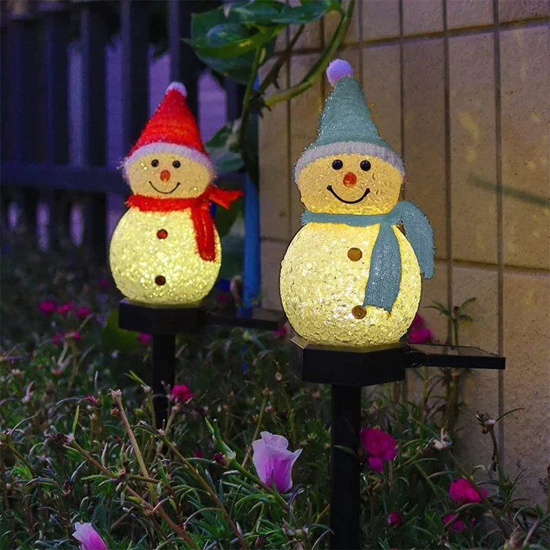 Outdoor Power For Xmas Lights - Lumière d'ambiance solaire LED Bonhomme de