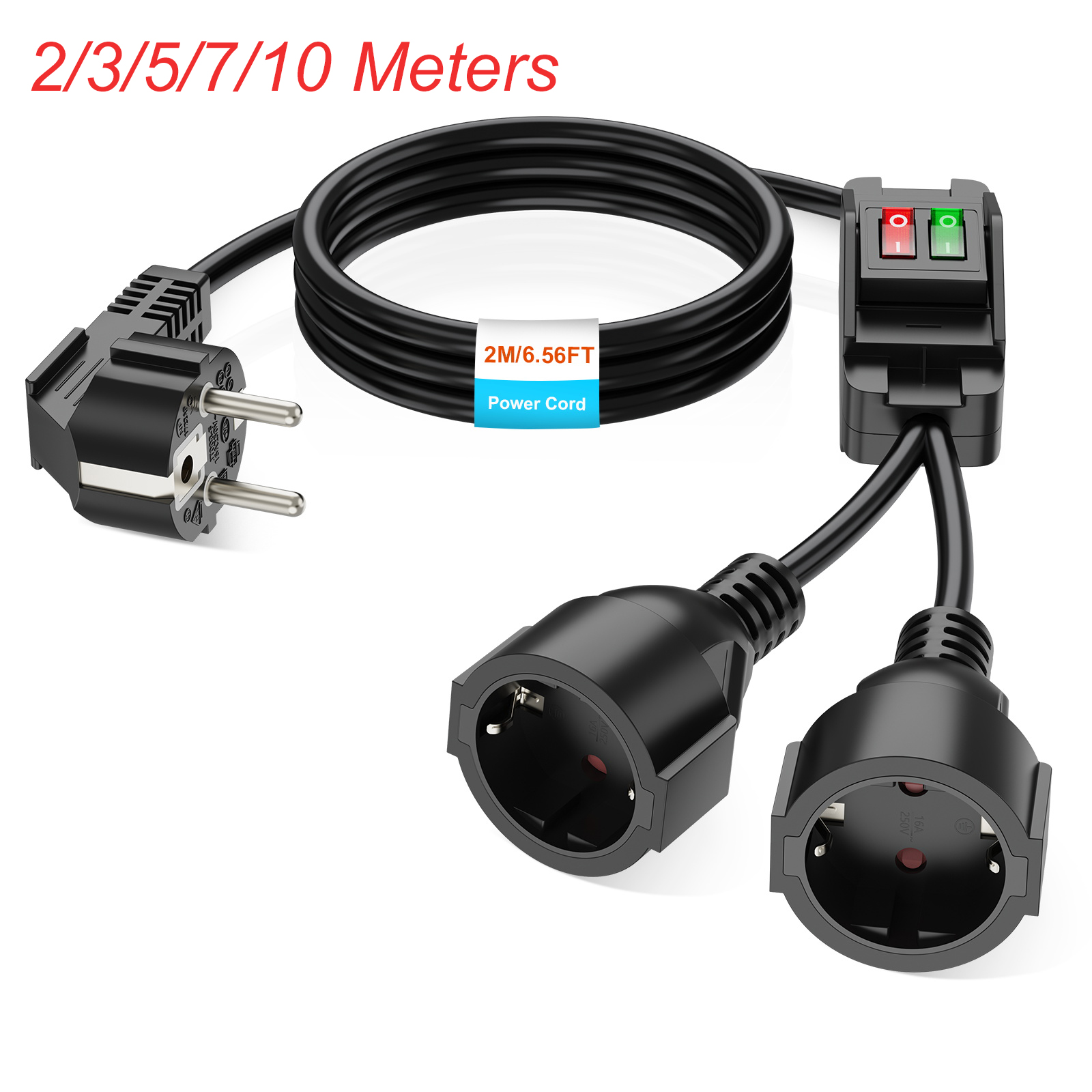 Outdoor Power Lead - Rallonge de prise ue avec interrupteur
