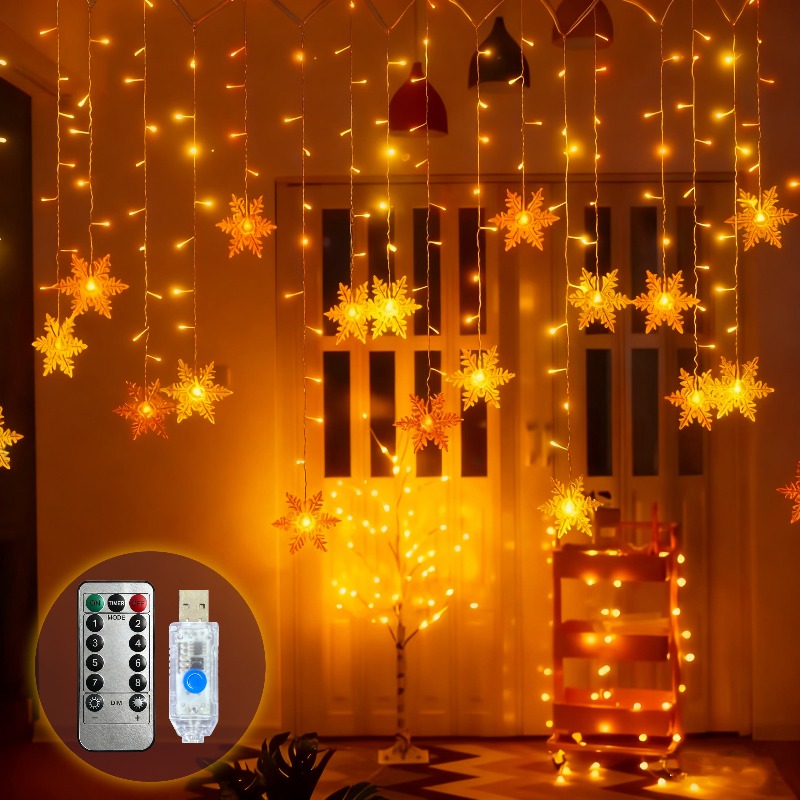 Outdoor Power For Xmas Lights - Guirlande lumineuse flocon de neige alimentée