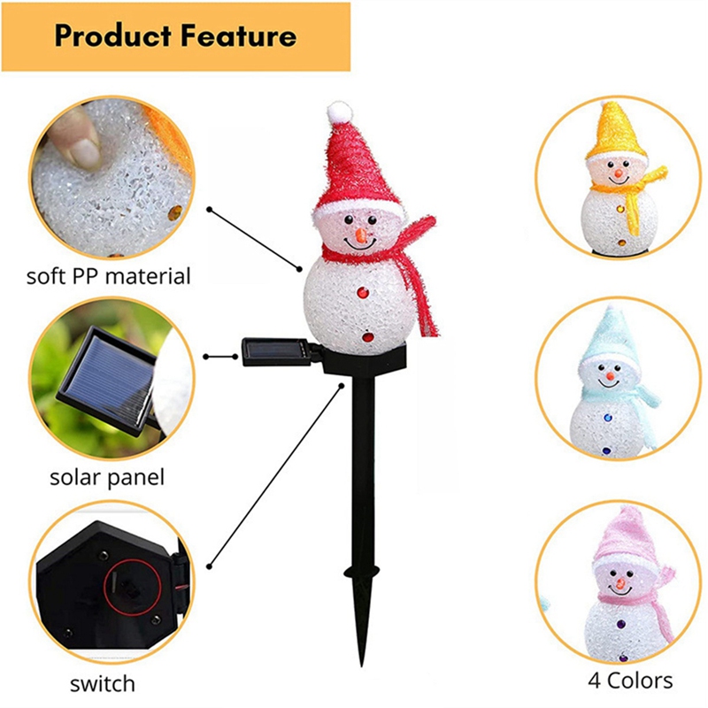 LED bonhomme de neige solaire  - Outdoor Power For Xmas Lights avis et prix