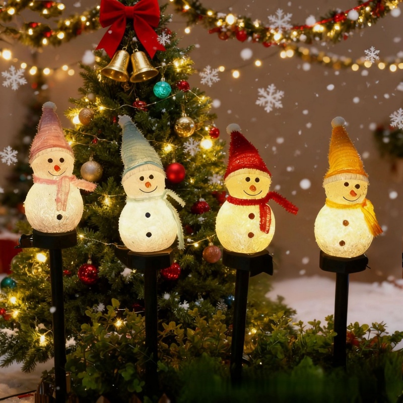 LED bonhomme de neige solaire  - Outdoor Power For Xmas Lights avis et prix
