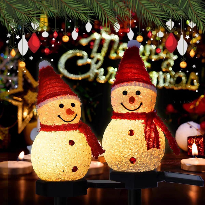 LED bonhomme de neige solaire  - Outdoor Power For Xmas Lights avis et prix