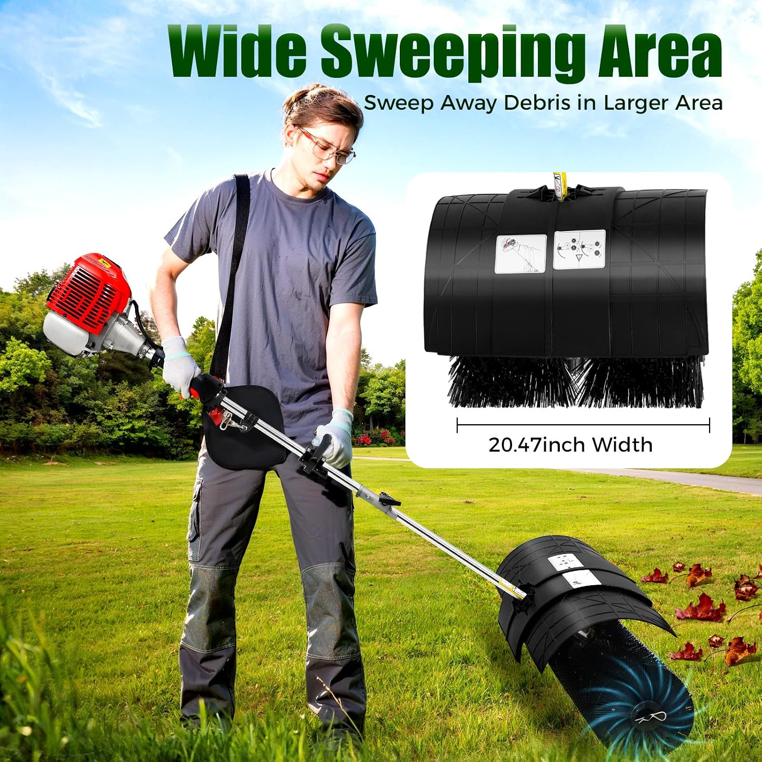 Balayeuse thermique portative, - Outdoor Power Broom avis et prix