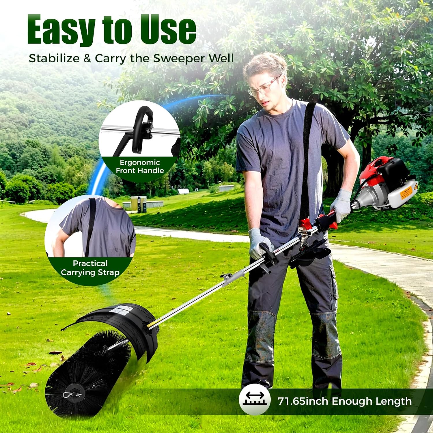 Balayeuse thermique portative, - Outdoor Power Broom avis et prix