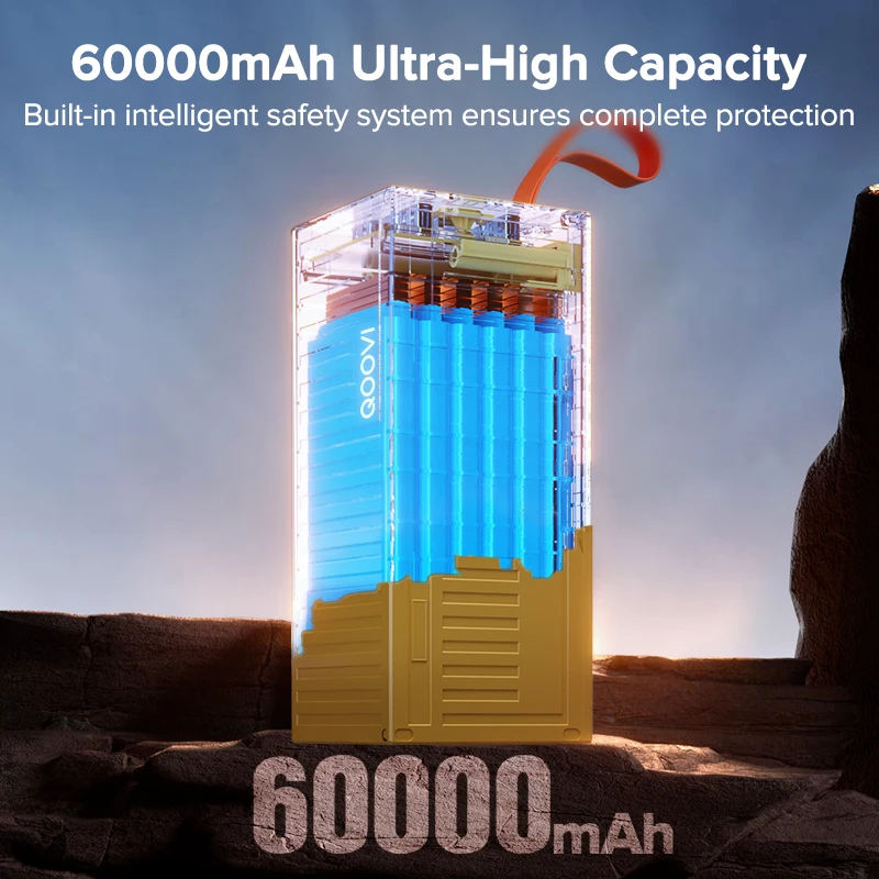 QOOVI 60000mAh batterie extern - Outdoor Power Lead avis et prix
